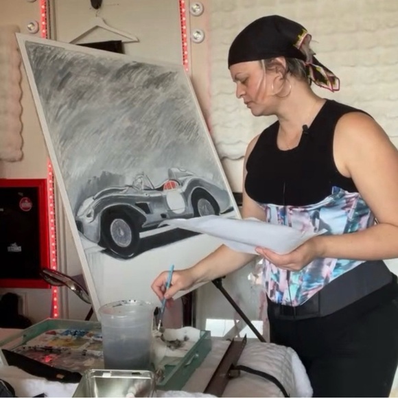 Converse hand painted  White Platform Sneakers with Character By me NWOT - Picture 10 of 17